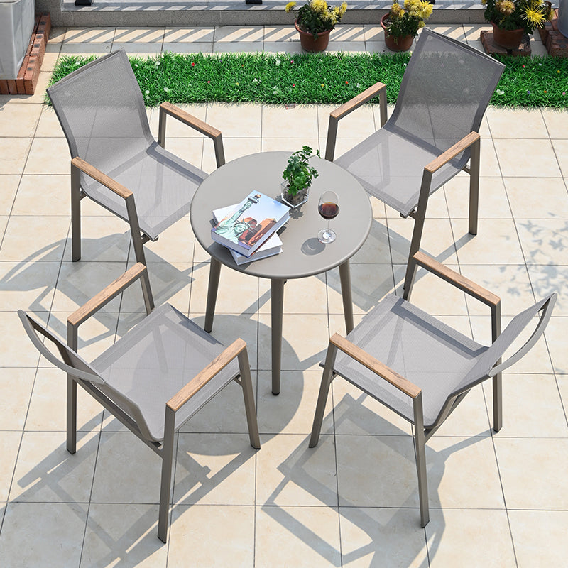 Boho Style Dining Set Metal Grey 1/3/4/5/7 Pieces Dining Set