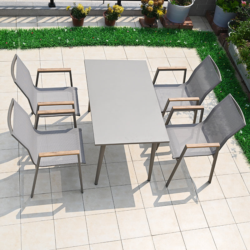 Boho Style Dining Set Metal Grey 1/3/4/5/7 Pieces Dining Set