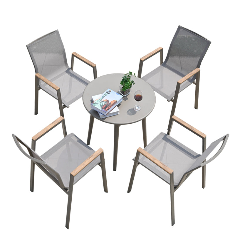 Boho Style Dining Set Metal Grey 1/3/4/5/7 Pieces Dining Set