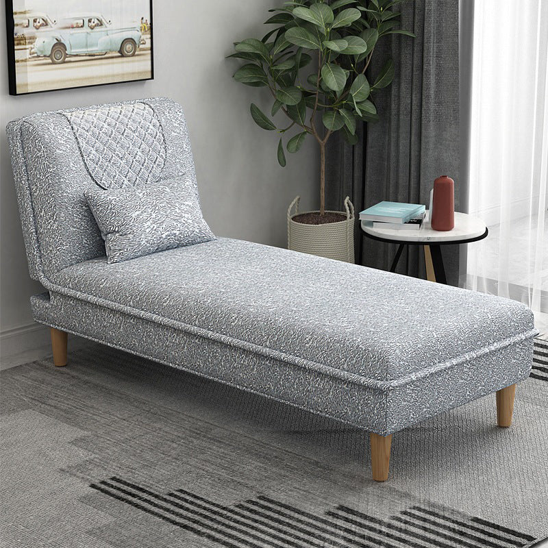 Armless Chaise Lounge Couch Adjustable Gears Chaise with Polyester Blend