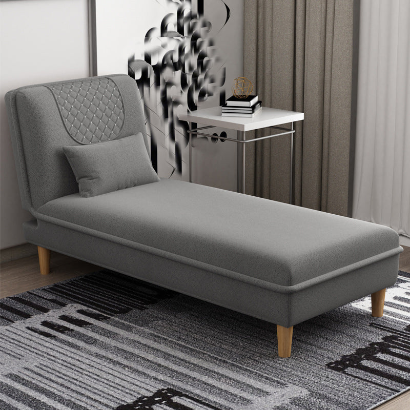 Armless Chaise Lounge Couch Adjustable Gears Chaise with Polyester Blend