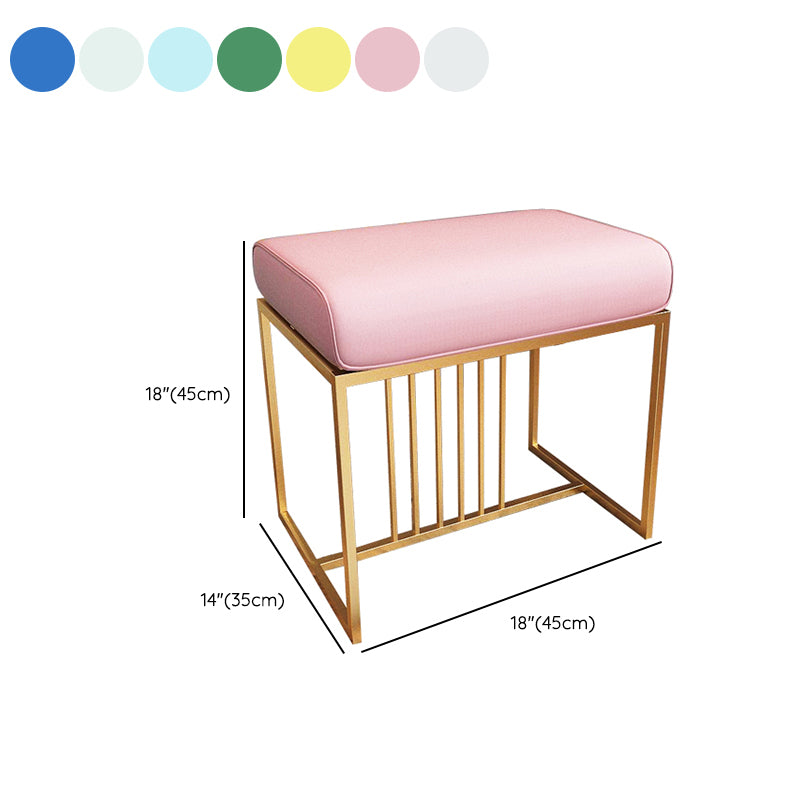 Solid Color Flannel Standard Stool Modern Simple Rectangular Upholstered Ottoman