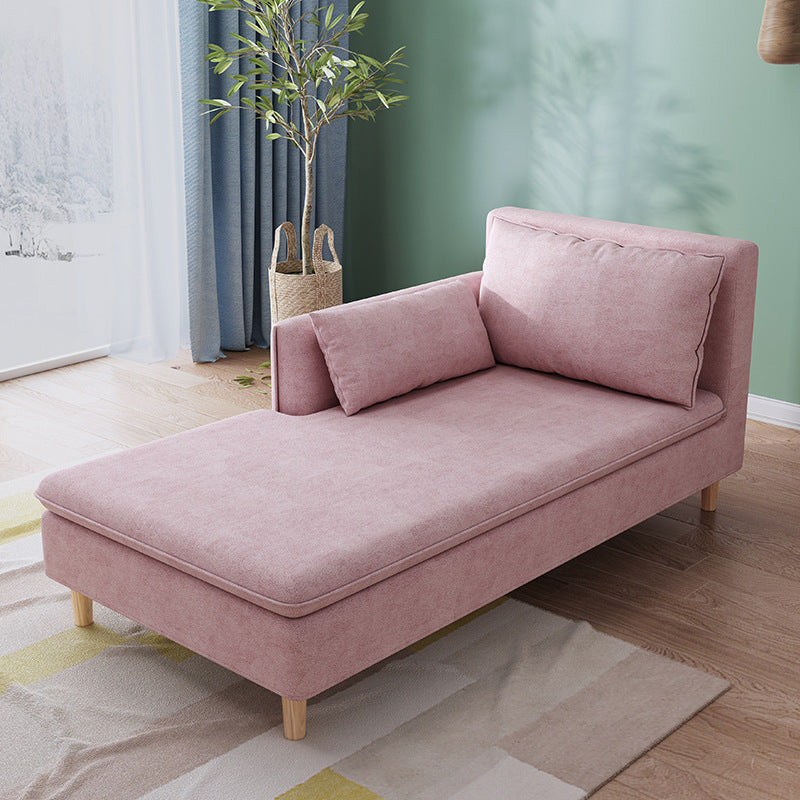 Modern Fabric Chaise Solid Wood Chaise Lounge Couch with One Armed