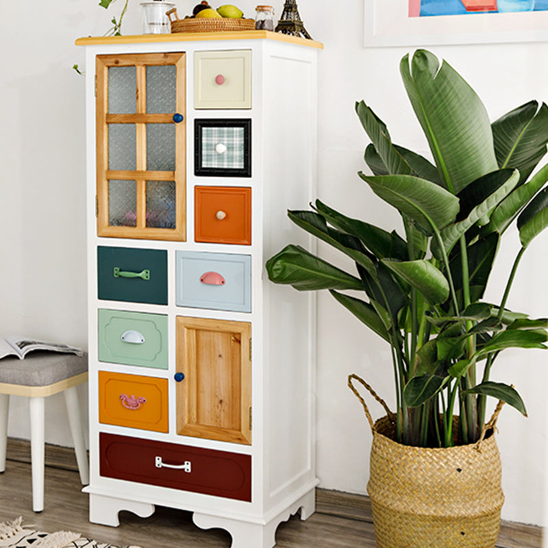 Coastal Storage Chest Dresser Solid Wood Dresser , 14.82-inch Width