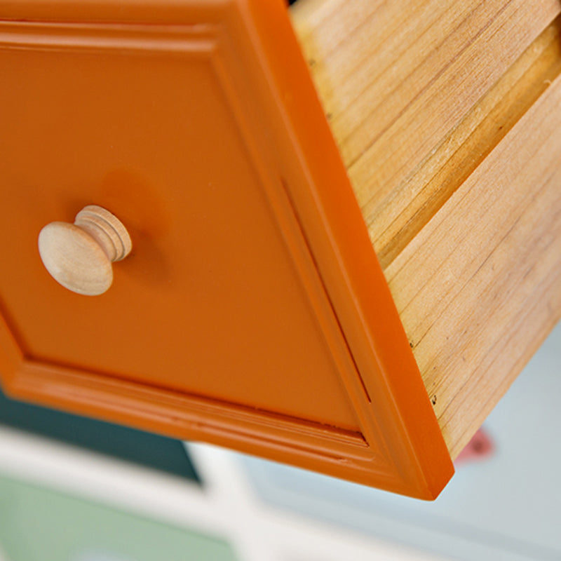 Coastal Storage Chest Dresser Solid Wood Dresser , 14.82-inch Width