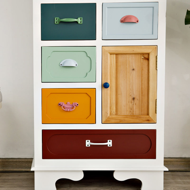 Coastal Storage Chest Dresser Solid Wood Dresser , 14.82-inch Width