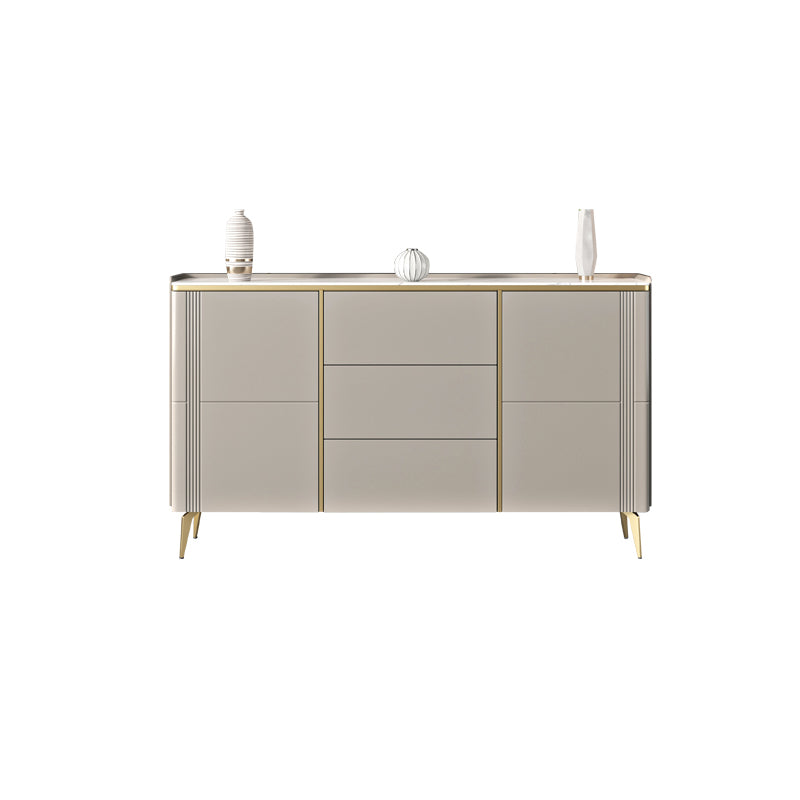 Classic Glam Storage Chest Stone Dresser with 3 Drawers , 12.87-inch Width