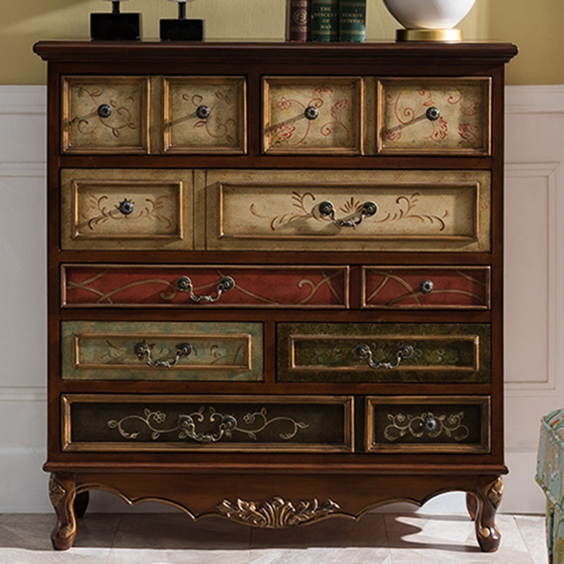 Traditional Storage Chest Solid Wood Dresser with 7/9 Drawers