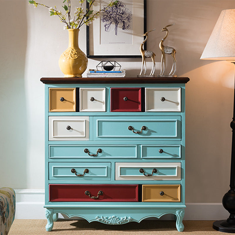 Traditional Storage Chest Solid Wood Dresser with 7/9 Drawers
