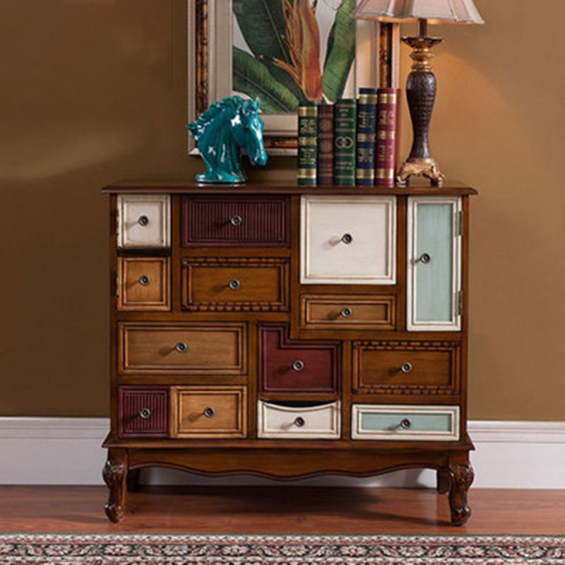 Traditional Storage Chest Solid Wood Dresser with 7/9 Drawers