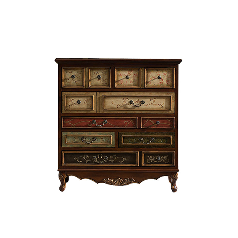 Traditional Storage Chest Solid Wood Dresser with 7/9 Drawers