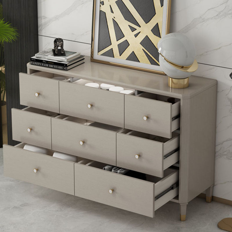 Classic Glam Storage Chest Solid Wood Dresser with 6/8/10 Drawers