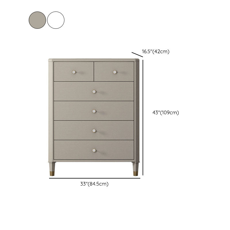 Classic Glam Storage Chest Solid Wood Dresser with 6/8/10 Drawers