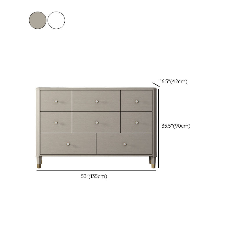 Classic Glam Storage Chest Solid Wood Dresser with 6/8/10 Drawers