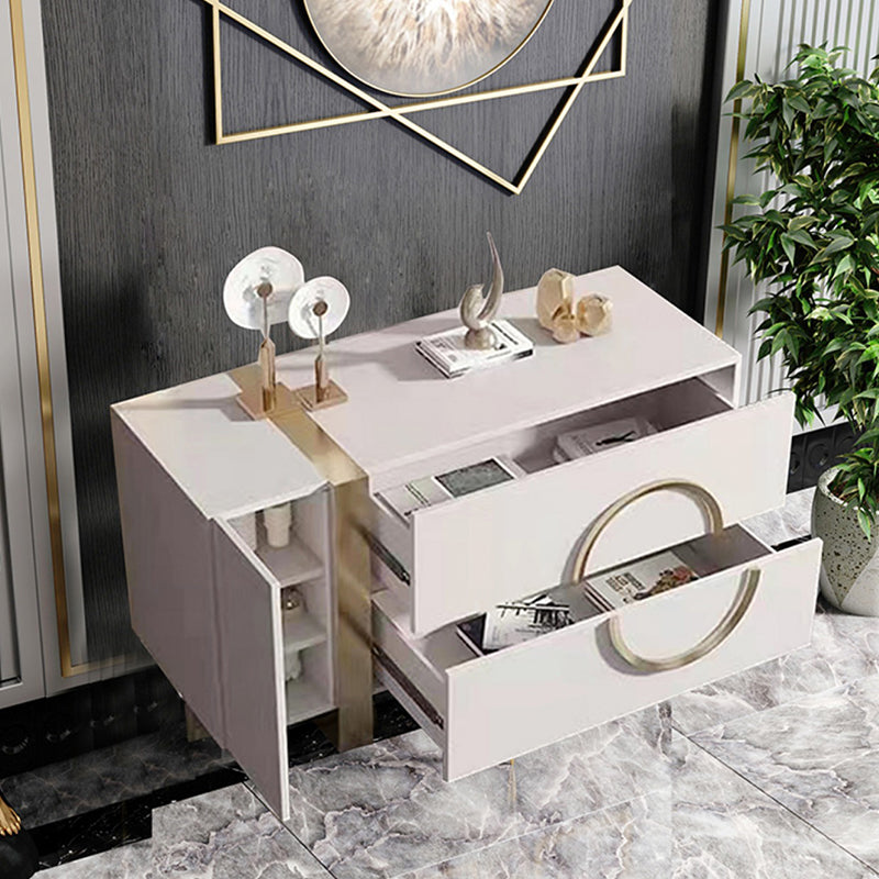 Classic Glam Combo Dresser Birch Storage Chest Dresser for Bedroom