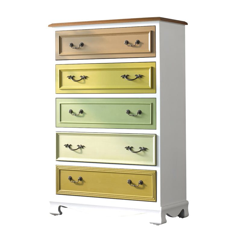 Coastal Storage Chest Solid Wood Storage Chest Dresser with 5/8 Drawers