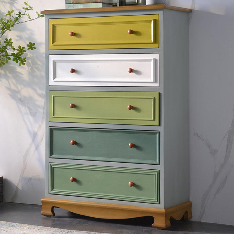 Coastal Storage Chest Solid Wood Storage Chest Dresser with 5/8 Drawers