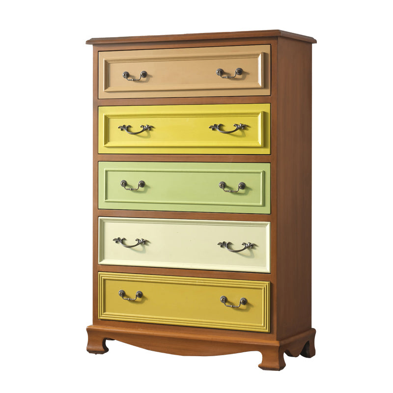 Coastal Storage Chest Solid Wood Storage Chest Dresser with 5/8 Drawers