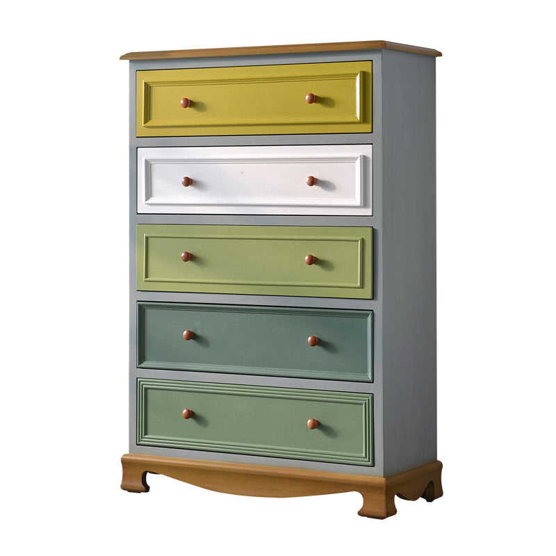 Coastal Storage Chest Solid Wood Storage Chest Dresser with 5/8 Drawers