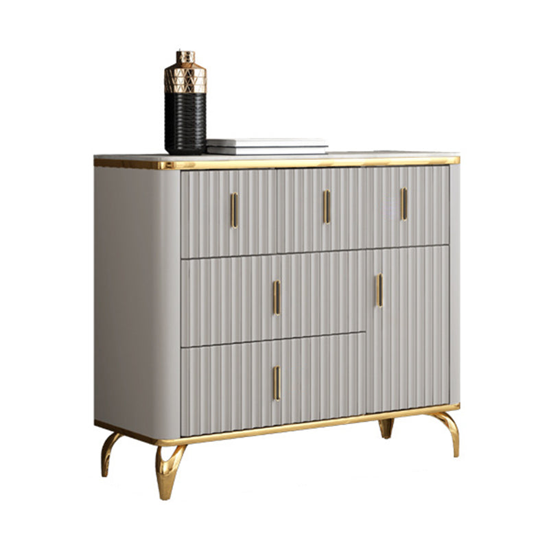 Contemporary Glam Combo Dresser Horizontal Storage Chest Dresser for Home Office