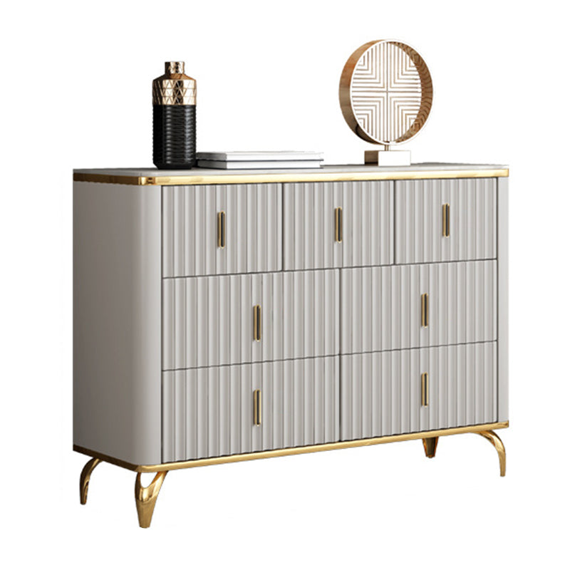 Contemporary Glam Combo Dresser Horizontal Storage Chest Dresser for Home Office