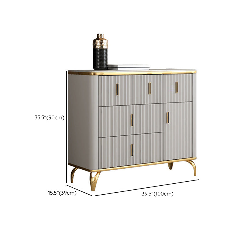 Contemporary Glam Combo Dresser Horizontal Storage Chest Dresser for Home Office
