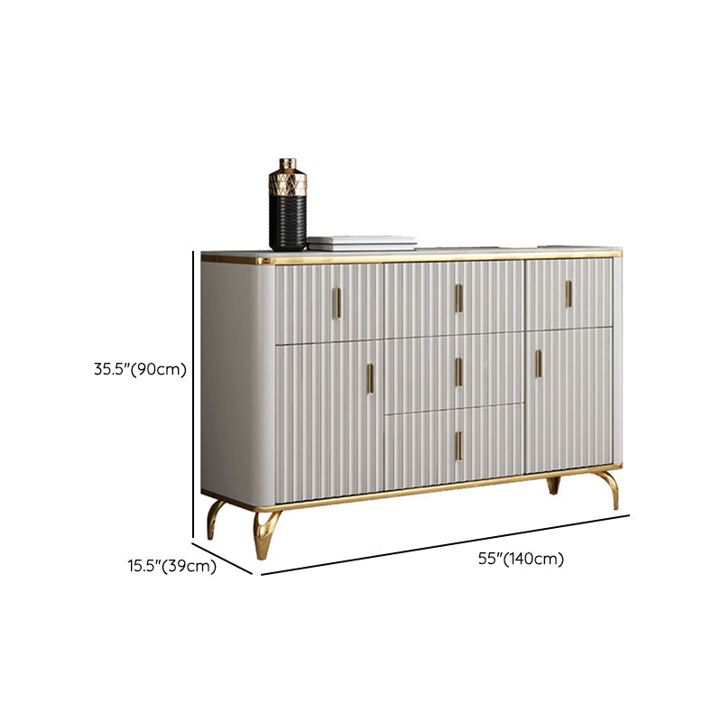 Contemporary Glam Combo Dresser Horizontal Storage Chest Dresser for Home Office