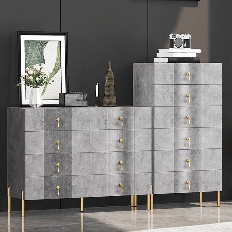 Contemporary Glam Double Dresser Wood Storage Chest Dresser for Home Office