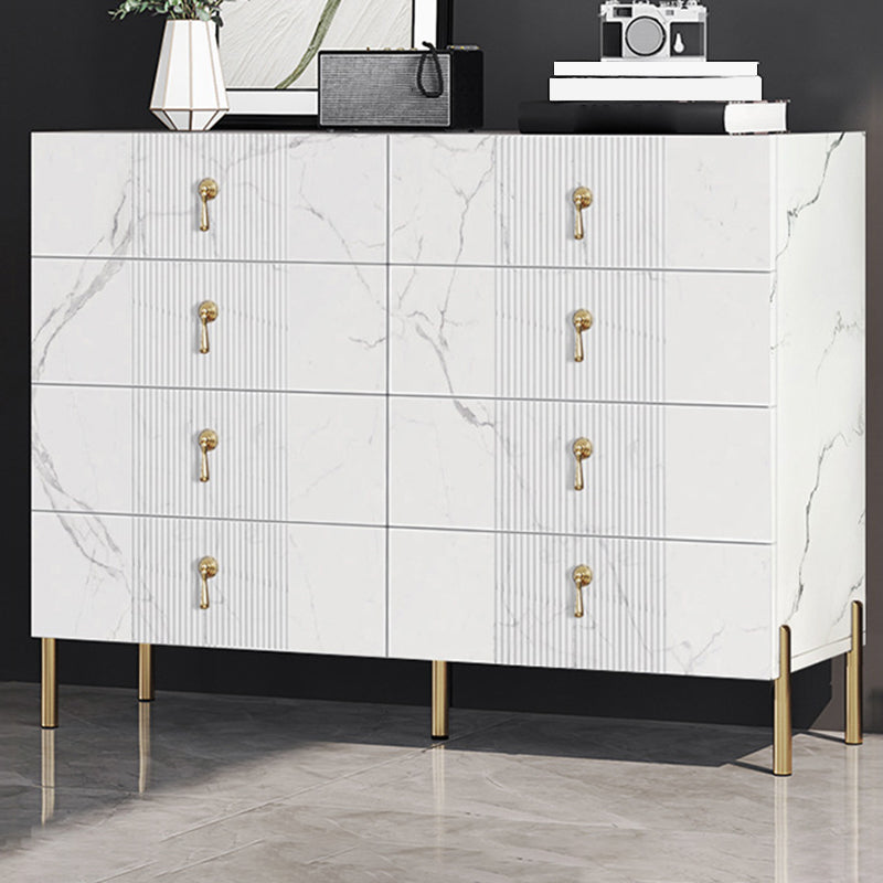 Contemporary Glam Double Dresser Wood Storage Chest Dresser for Home Office