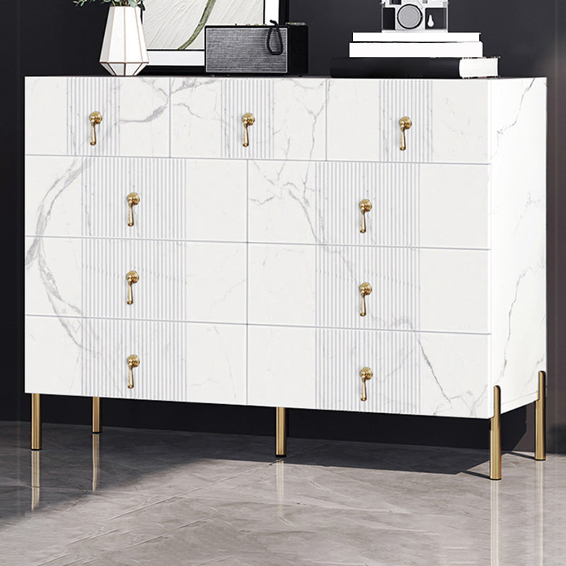 Contemporary Glam Double Dresser Wood Storage Chest Dresser for Home Office