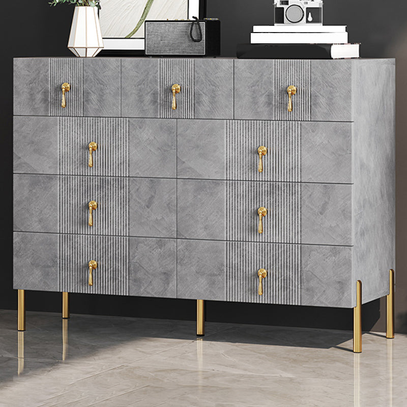 Contemporary Glam Double Dresser Wood Storage Chest Dresser for Home Office
