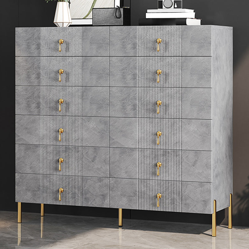 Contemporary Glam Double Dresser Wood Storage Chest Dresser for Home Office