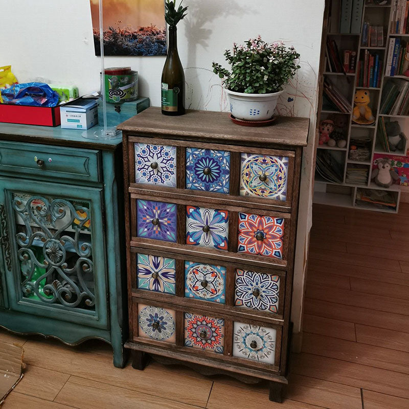 Coastal Storage Chest Solid Wood Dresser , 11.7/14.04 Inch Width