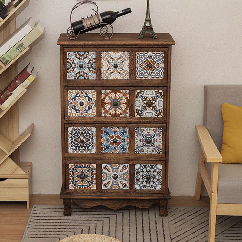 Coastal Storage Chest Solid Wood Dresser , 11.7/14.04 Inch Width