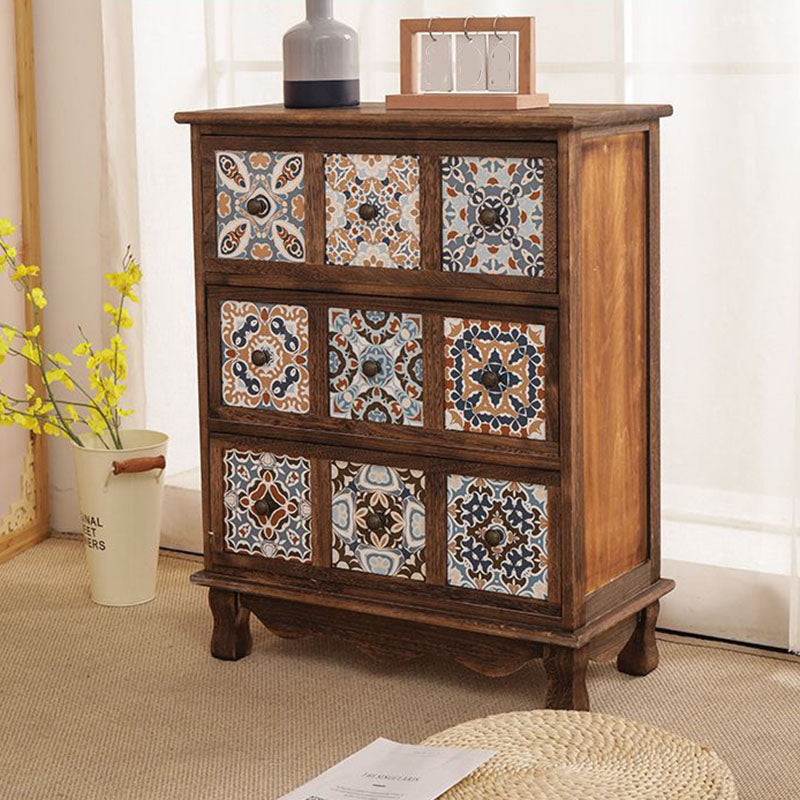 Coastal Storage Chest Solid Wood Dresser , 11.7/14.04 Inch Width