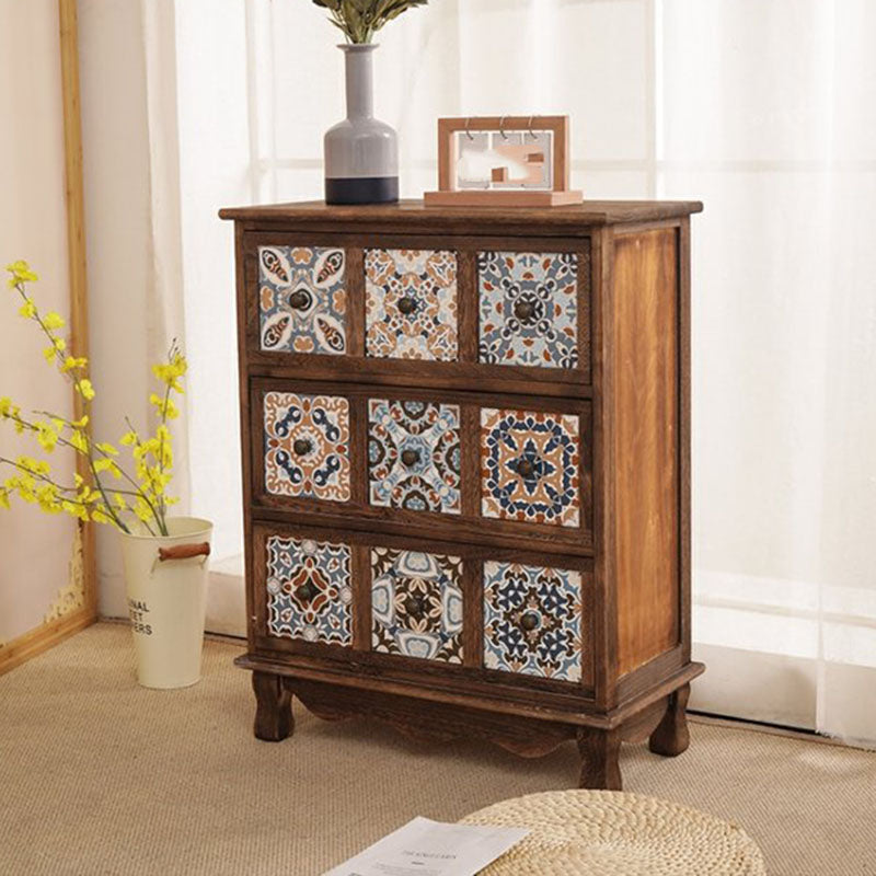 Coastal Storage Chest Solid Wood Dresser , 11.7/14.04 Inch Width