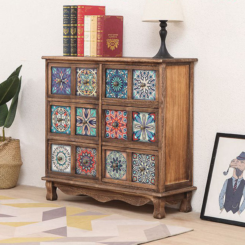 Coastal Storage Chest Solid Wood Dresser , 11.7/14.04 Inch Width