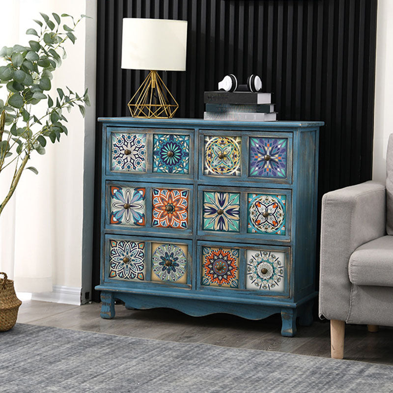 Coastal Storage Chest Solid Wood Dresser , 11.7/14.04 Inch Width