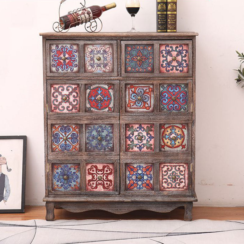 Coastal Storage Chest Solid Wood Dresser , 11.7/14.04 Inch Width