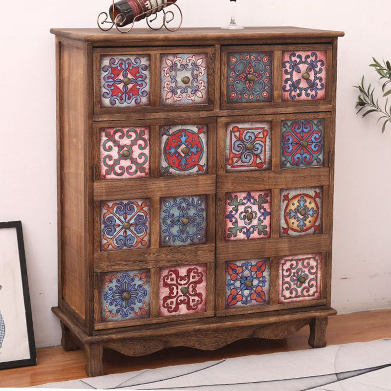 Coastal Storage Chest Solid Wood Dresser , 11.7/14.04 Inch Width