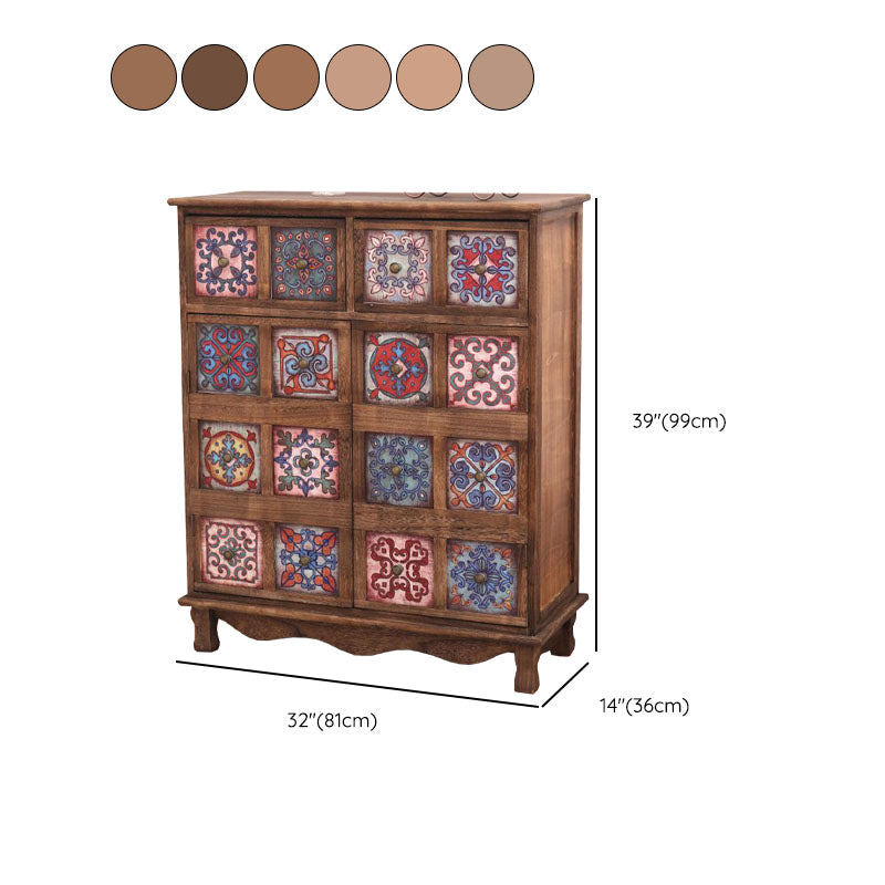 Coastal Storage Chest Solid Wood Dresser , 11.7/14.04 Inch Width