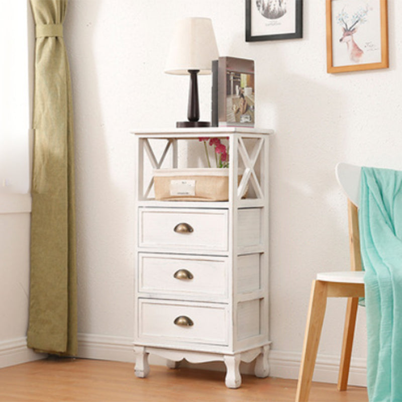 Coastal Storage Chest Solid Wood Dresser with 1/2/3/4 Drawers , 11.7 Inch Width