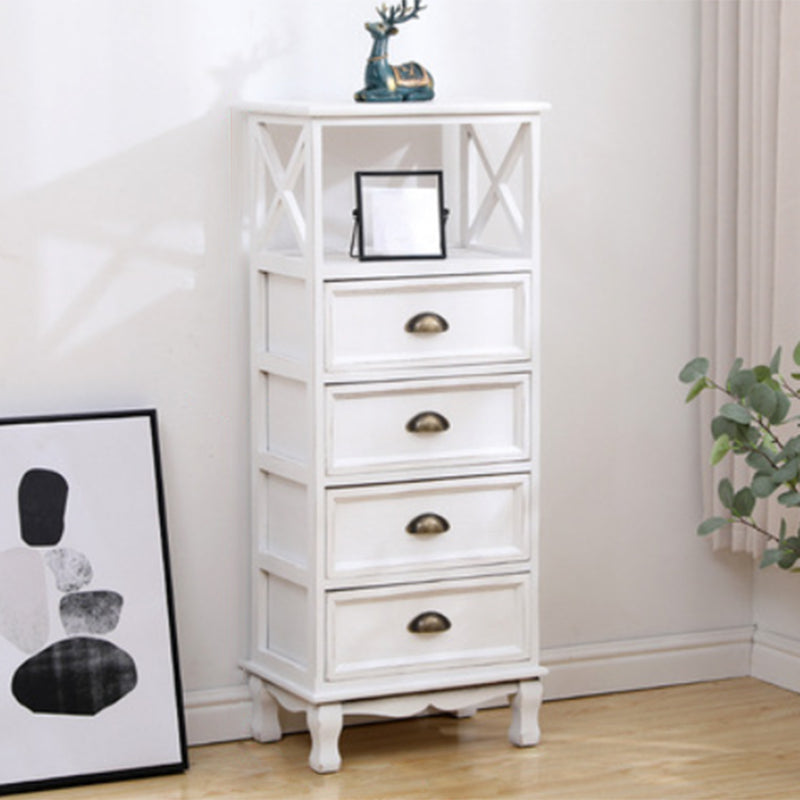 Coastal Storage Chest Solid Wood Dresser with 1/2/3/4 Drawers , 11.7 Inch Width