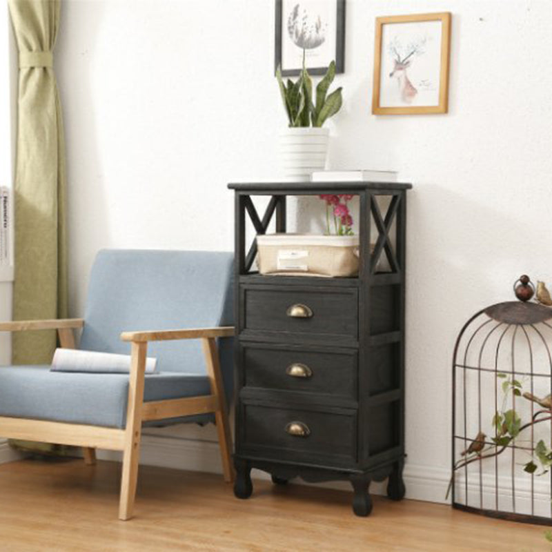 Coastal Storage Chest Solid Wood Dresser with 1/2/3/4 Drawers , 11.7 Inch Width