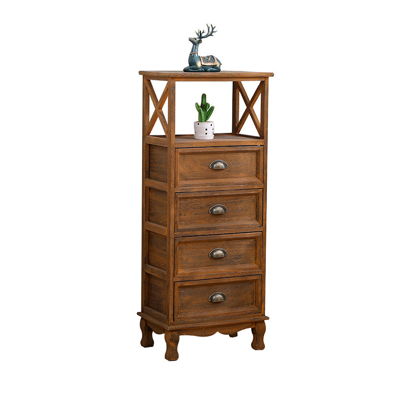 Coastal Storage Chest Solid Wood Dresser with 1/2/3/4 Drawers , 11.7 Inch Width
