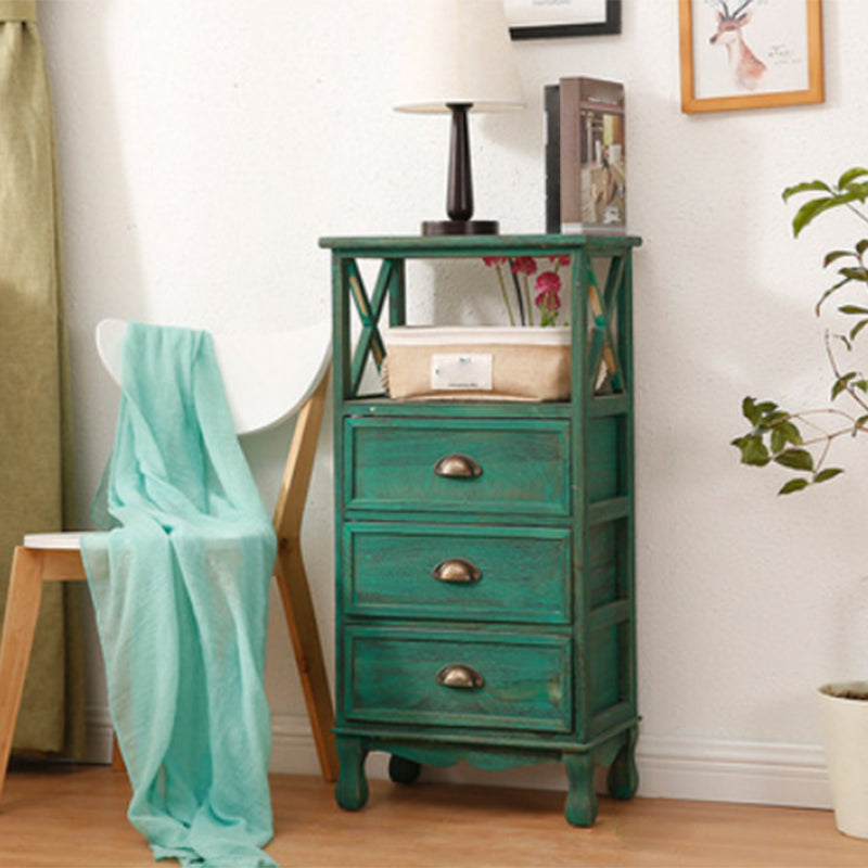 Coastal Storage Chest Solid Wood Dresser with 1/2/3/4 Drawers , 11.7 Inch Width