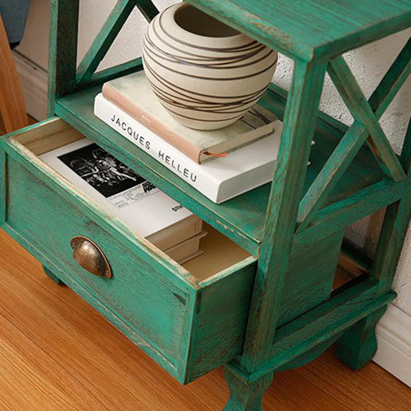 Coastal Storage Chest Solid Wood Dresser with 1/2/3/4 Drawers , 11.7 Inch Width