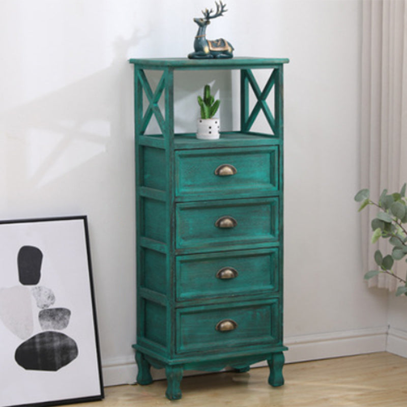 Coastal Storage Chest Solid Wood Dresser with 1/2/3/4 Drawers , 11.7 Inch Width