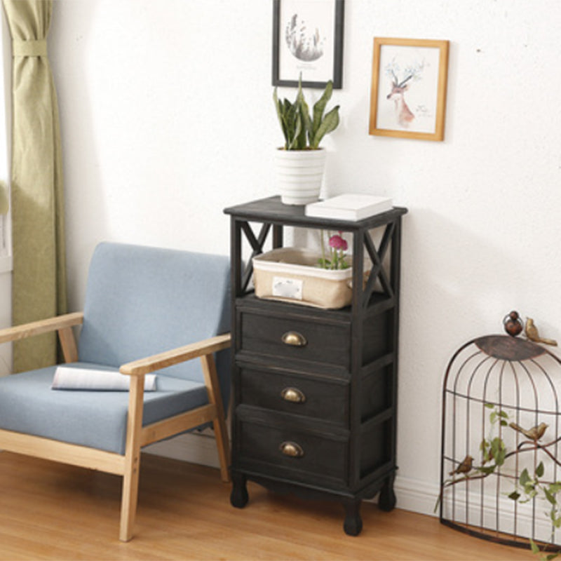 Coastal Storage Chest Solid Wood Dresser with 1/2/3/4 Drawers , 11.7 Inch Width