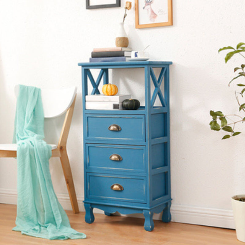 Coastal Storage Chest Solid Wood Dresser with 1/2/3/4 Drawers , 11.7 Inch Width